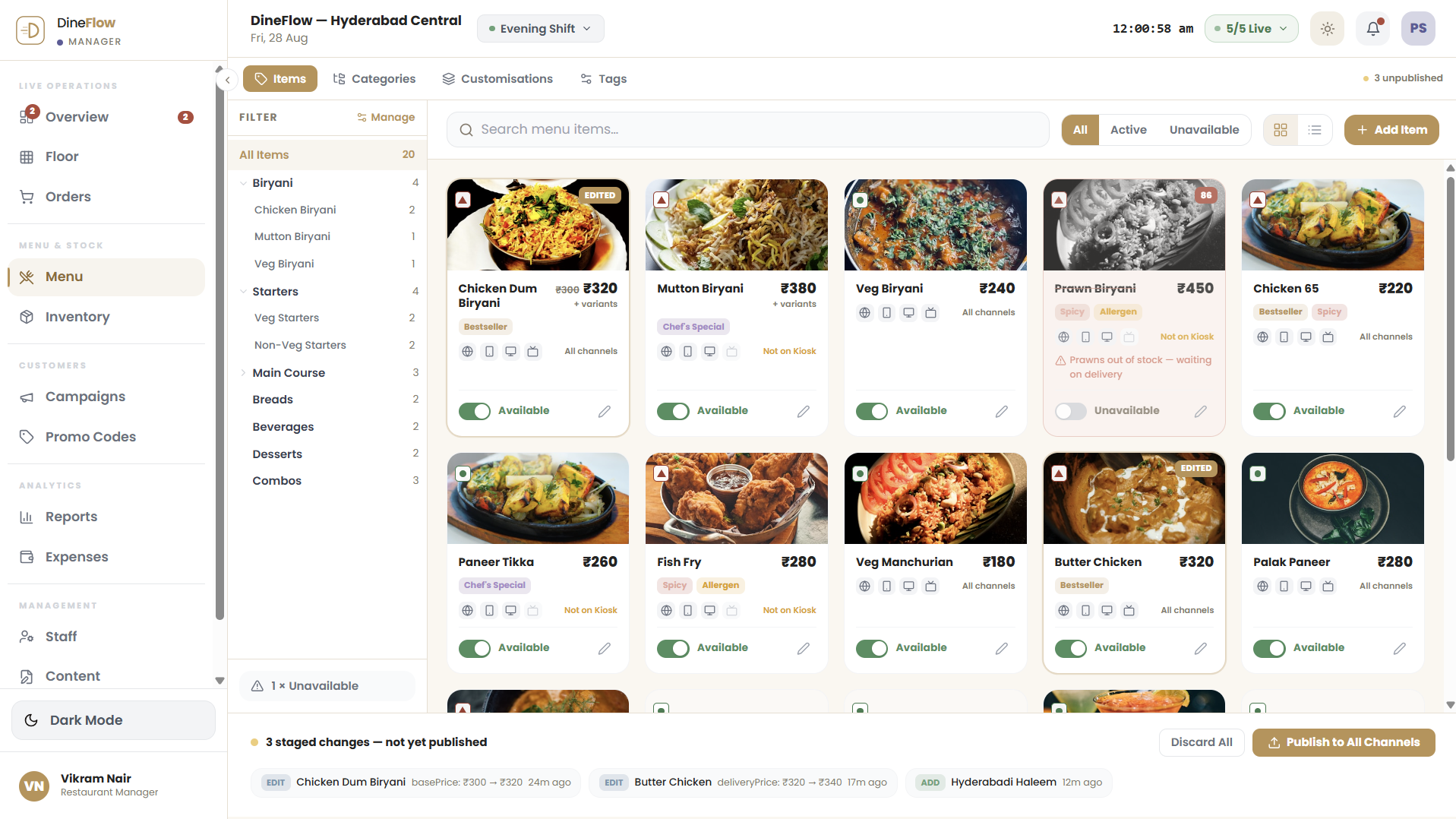 DineFlow — order-to-kitchen platform